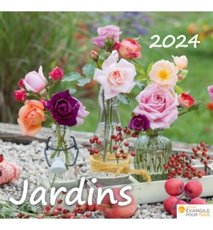 Calendrier jardins - A poser - 12 photos couleurs avec versets
