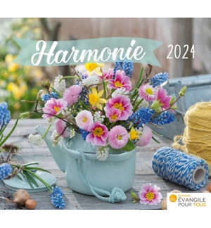 Calendrier harmonie 2024- 12 photos avec versets