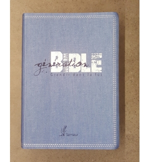 Génération Bible Relié - Couverture souple bleue jeans synthétique avec tranche 