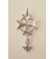 Pendentif croix huguenote - Argent 925% rhodié 27x15mm