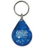 Porte-clés goutte d'eau bleue