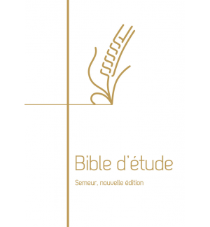 Bible d’étude Semeur Couverture rigide blanche, tranche dorée