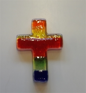 Croix en verre Multicolore
