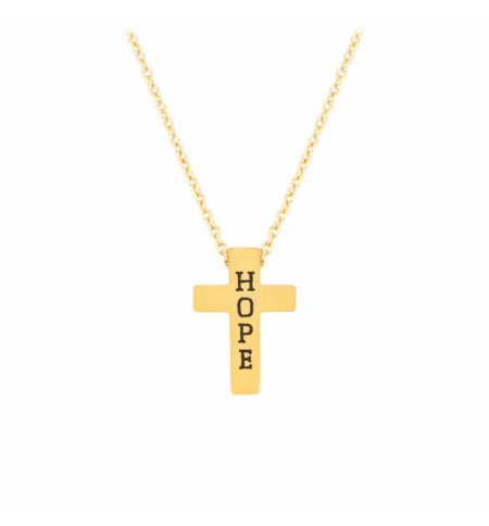 Collier avec pendentif croix "Hope"