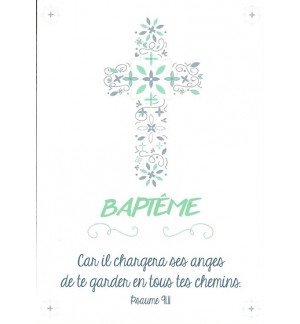 Signet baptême - 7x10cm Car il changera ses anges..