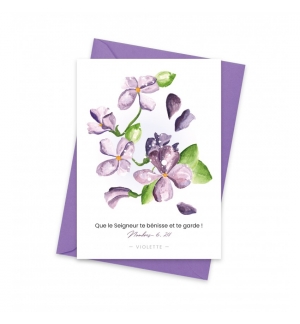 Carte parfumée Violette - Nombres 6,24