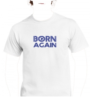 T-shirt unisexe coton "Born again" Blanc