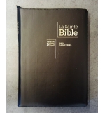Bible NEG gros caractères Fibro, tranche or, onglets, zippe
