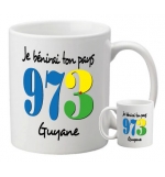Mug : "Je bénirai ton pays la Guyane - 973"  