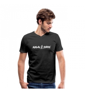 T-shirt manches courtes hommes "Highway to heaven" Noir