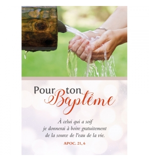 Carte " Pour ton baptême"