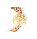 Bracelet perles artificielles avec pendentif arbre de vie