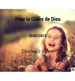 Pour la Gloire de Dieu - Thiebault Geyer - CD