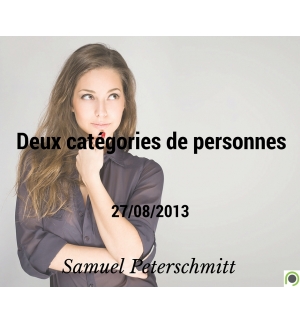 Deux catégories de personnes - Samuel Peterschmitt - CD ou DVD