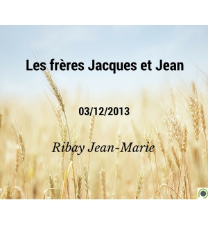 Les frères Jacques et Jean - Jean-Marie Ribay - CD ou DVD