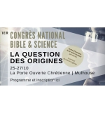 Clé USB du Congrès National  Bible et Science - La question des origines